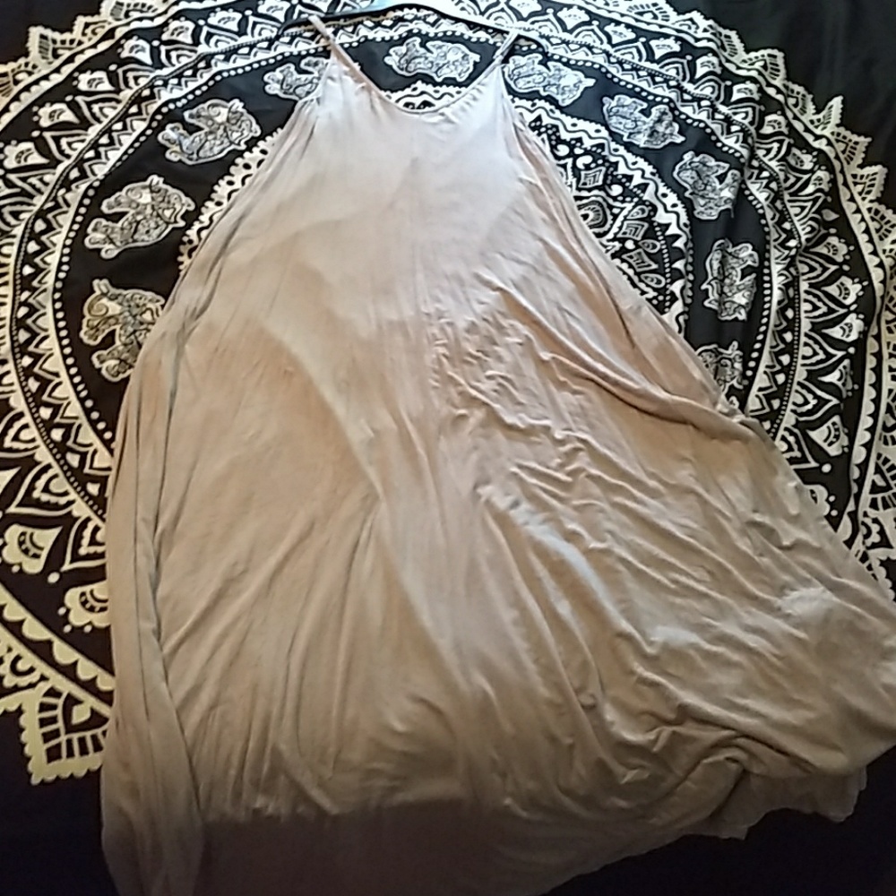 Gray maxi dress with pockets